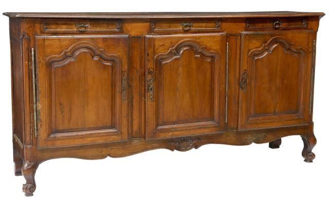 Appraisal: French Provincial Louis XV style mixed wood sideboard th c