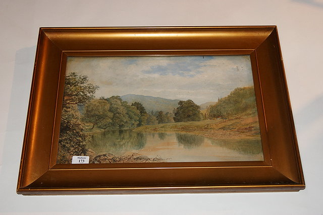 Appraisal: John Nesbitt British - River landscape watercolour signed and dated