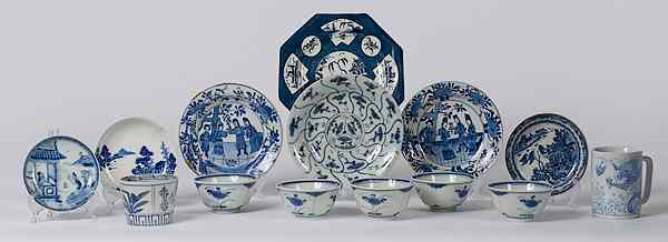 Appraisal: Asian Blue and White Wares Chinese and Japanese an assembled