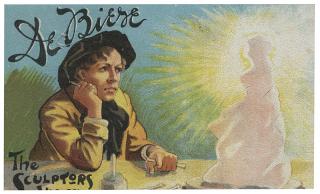 Appraisal: De Biere Arnold Hold-To-Light Postcard The Sculptor s Vision London