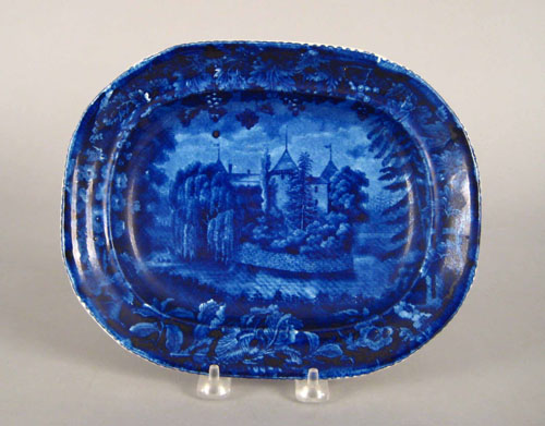 Appraisal: Historical blue Staffordshire platter th c depicting East View of