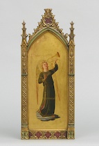 Appraisal: An Italian Painting Of An Angel In An Architectural Frame