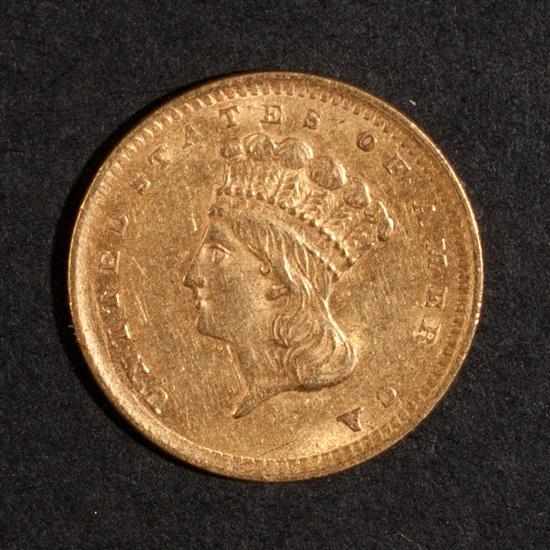 Appraisal: United States Indian head Type III gold dollar upright ''