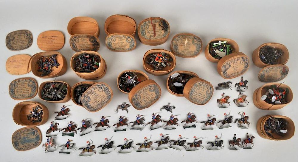 Appraisal: Group German E Heinrechsen Lead Soldiers in original boxes including