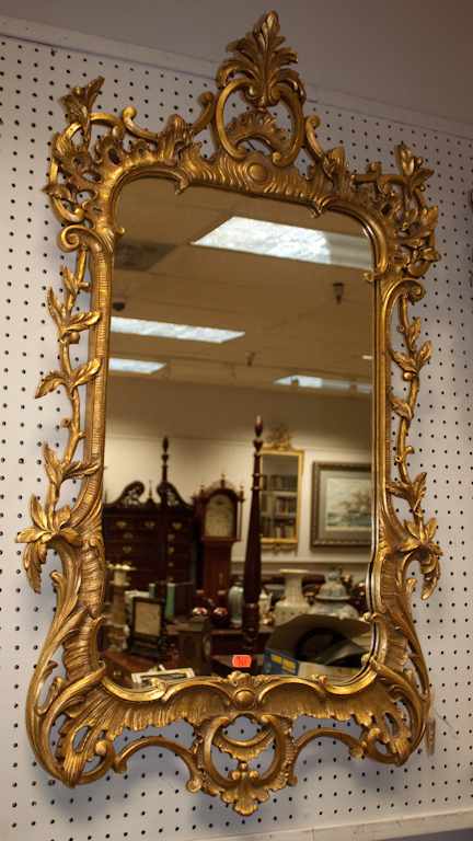 Appraisal: Continental giltwood mirror Estimate - No condition report supplied