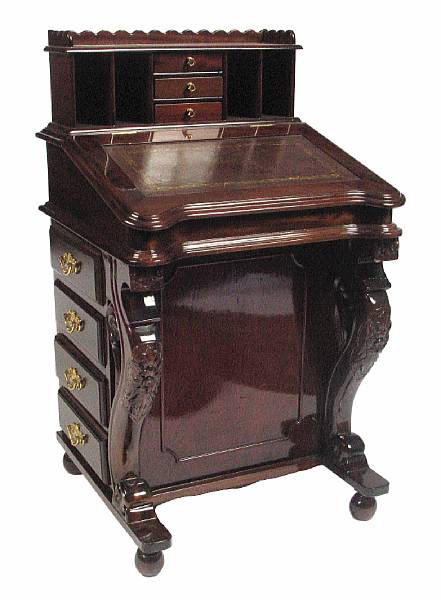 Appraisal: A Victorian style mahogany davenport height in width in depth