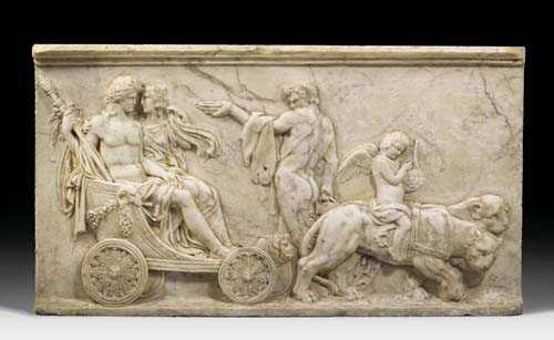 Appraisal: WHITE MARBLE RELIEF late Louis XVI probably German th century