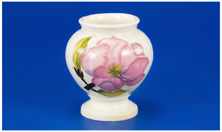 Appraisal: Moorcroft Small Vase 'Pink Magnolia' Pattern on cream ground marks