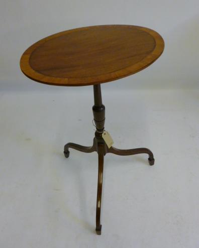 Appraisal: A MAHOGANY WINE TABLE th century and later the oval