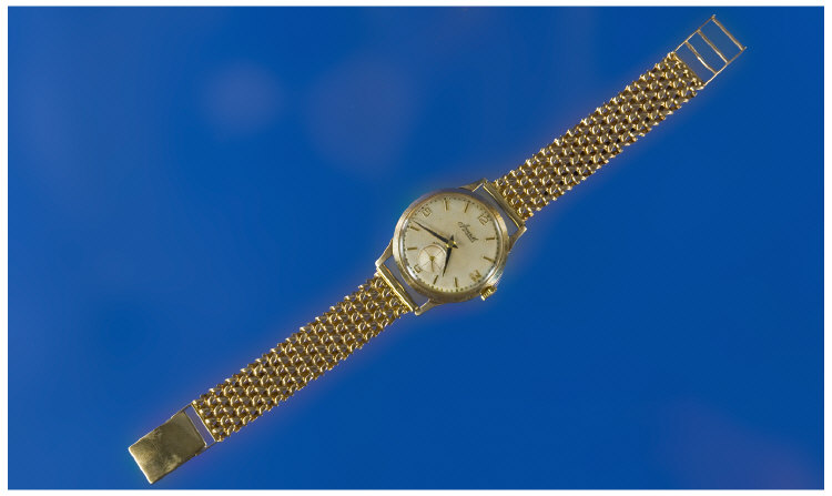 Appraisal: ct Gold Gents Accurist Wrist Watch And Bracelet 's- 's