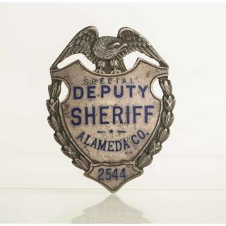 Appraisal: Sterling Silver Alameda Law Badge Sterling silver Alameda Co Special