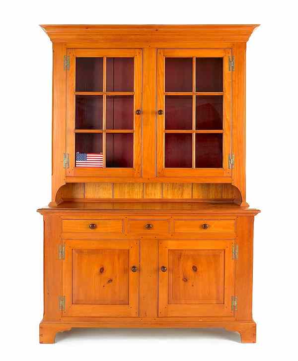 Appraisal: Pine dutch cupboard by Russ Kramer h w