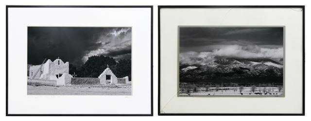 Appraisal: lot of Framed black-and-white photographs on paper signed lower right