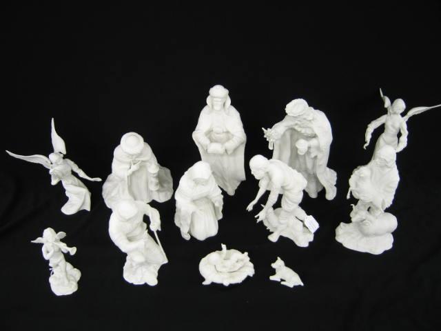 Appraisal: pc Boehm Porcelain Nativity Set bisque finish Christian Era Collection