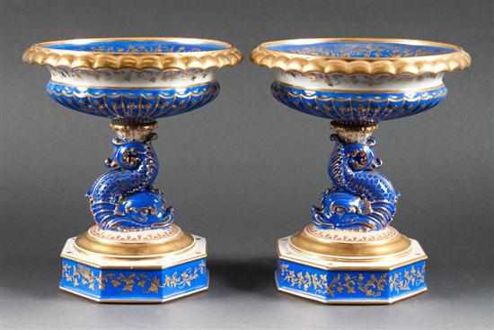 Appraisal: Pair of French Empire Porcelain de Paris compotes circa with