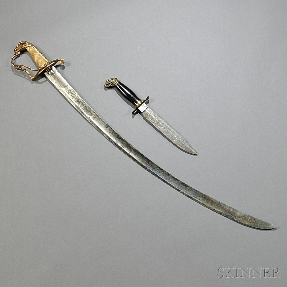 Appraisal: Eagle-pommel Sword and Dagger c early to mid- th century