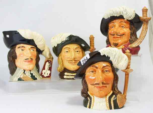 Appraisal: Royal Doulton Large Character Jugs from the Three Musketeers to