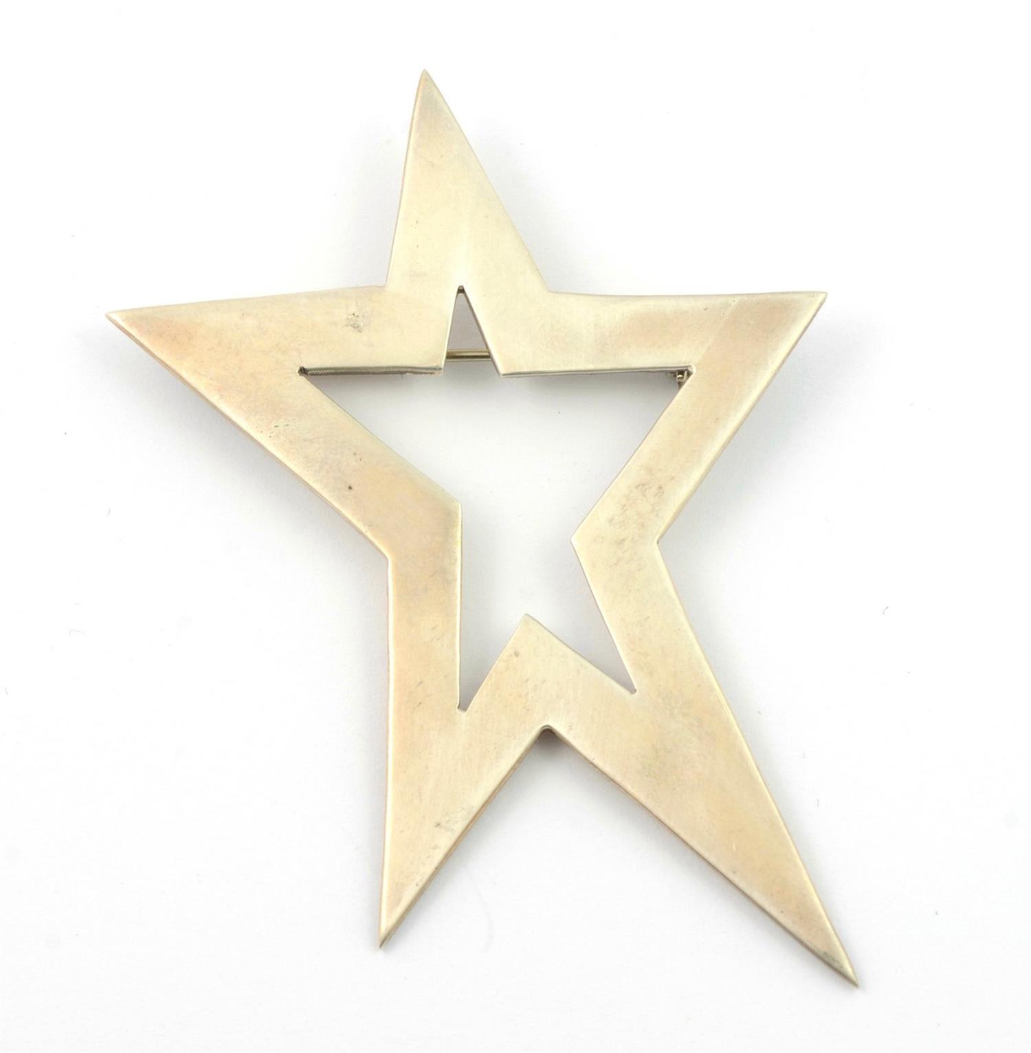 Appraisal: Sterling Taxco Mexico Star Pin Mid Century marked TV- -