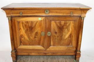 Appraisal: French Empire buffet bas in walnut French early th century