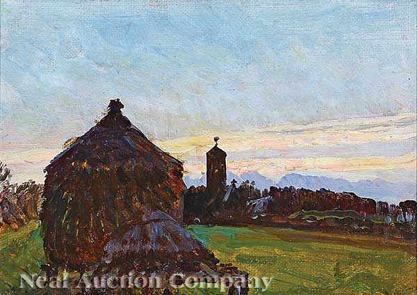 Appraisal: Anna Mary Richards Brewster American New York - Hay Bales