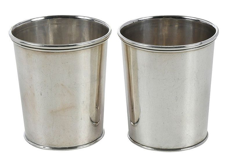 Appraisal: Pair Joseph Werne Coin Silver Juleps Kentucky mid th century