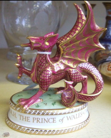 Appraisal: A Royal Crown Derby Commemorative porcelain dragon 'The Investiture of