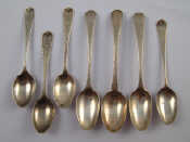 Appraisal: Six various bright cut Georgian and Victorian silver teaspoons and