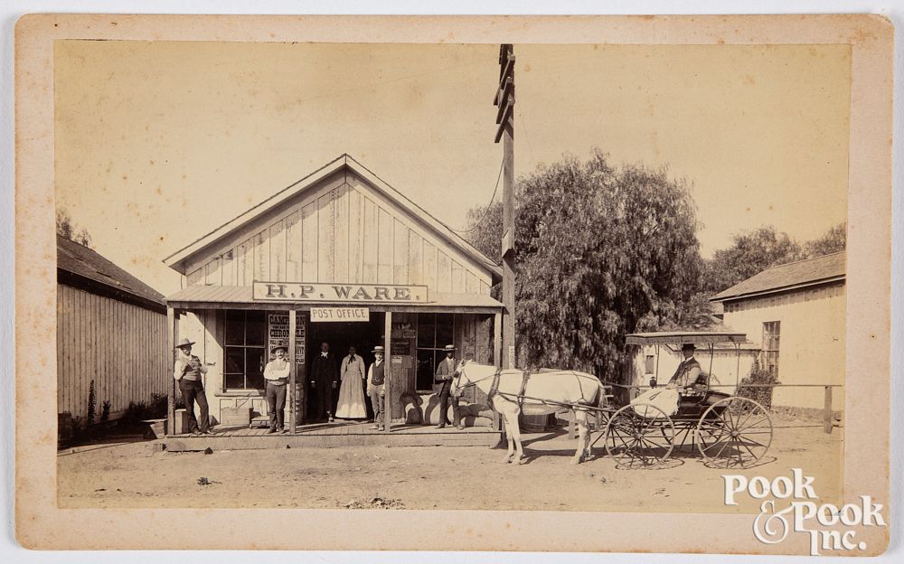 Appraisal: Photograph of a storefront in San Gabriel CA Oversized cabinet