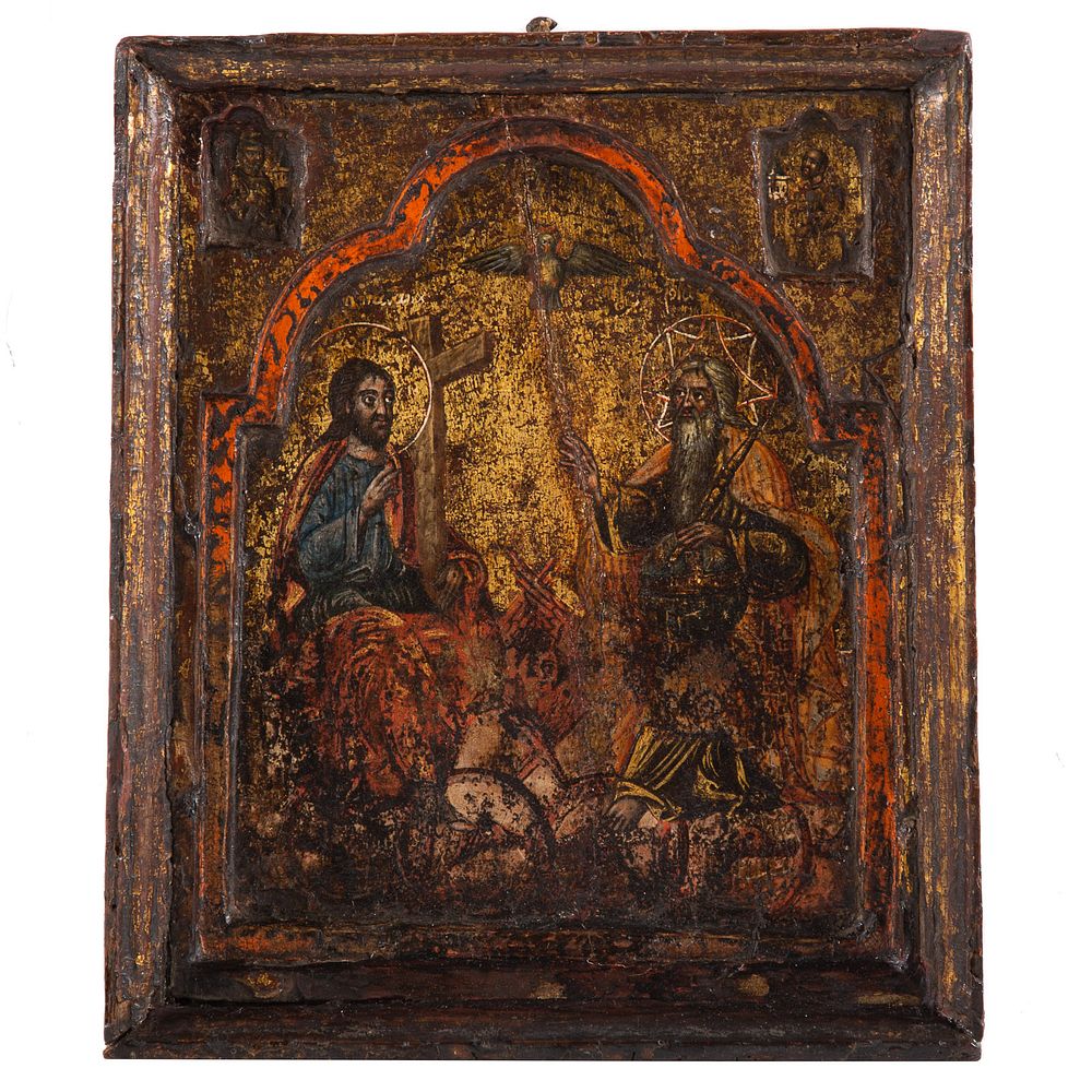 Appraisal: Greek Icon th c or Earlier Holy Trinity The Holy