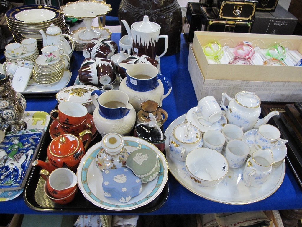 Appraisal: Lot comprising continental cabaret set Polish teaset Noritake tea for