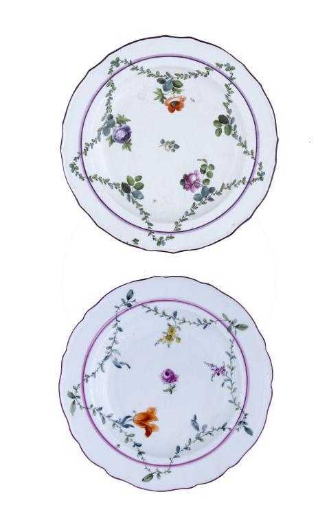 Appraisal: A DERBY PLATE AND AN EARLIER MEISSEN PLATE OF THE