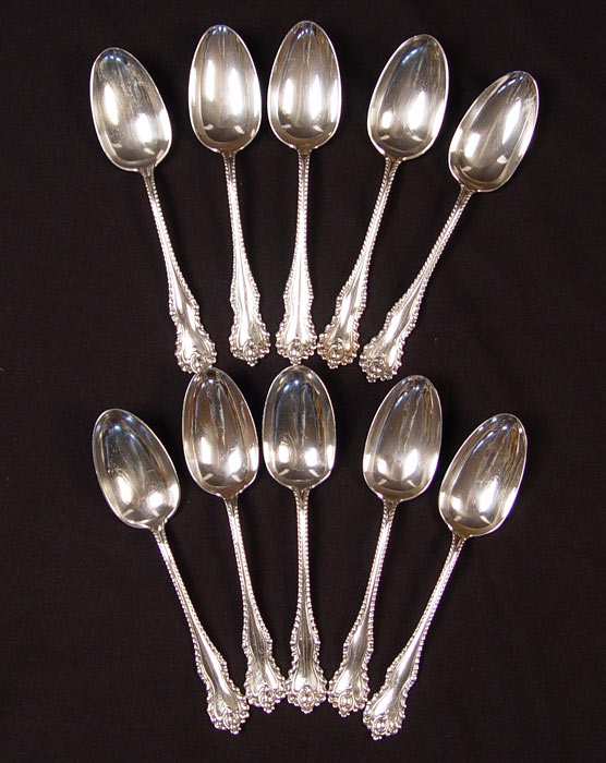 Appraisal: DOMINICK HAFF MAZARIN STERLING TABLESPOONS tablespoons in the Mazarin pattern