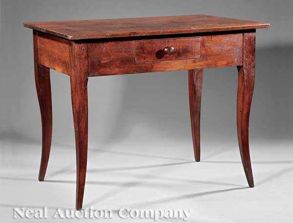 Appraisal: An American Carved Cherrywood Side Table late th early th