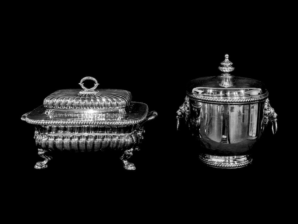 Appraisal: A Regency Style Silverplate Footed Vegetable Bowl and Cover and