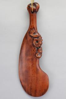 Appraisal: th C Wooden Maori Figural Carving th C Wooden Maori