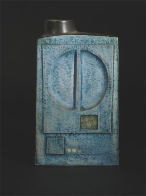 Appraisal: A Troika Pottery flask by Marilyn Pascoe modelled in low