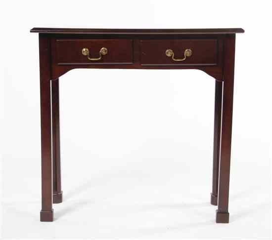 Appraisal: A Georgian Style Mahogany Console Table having a rectangular top