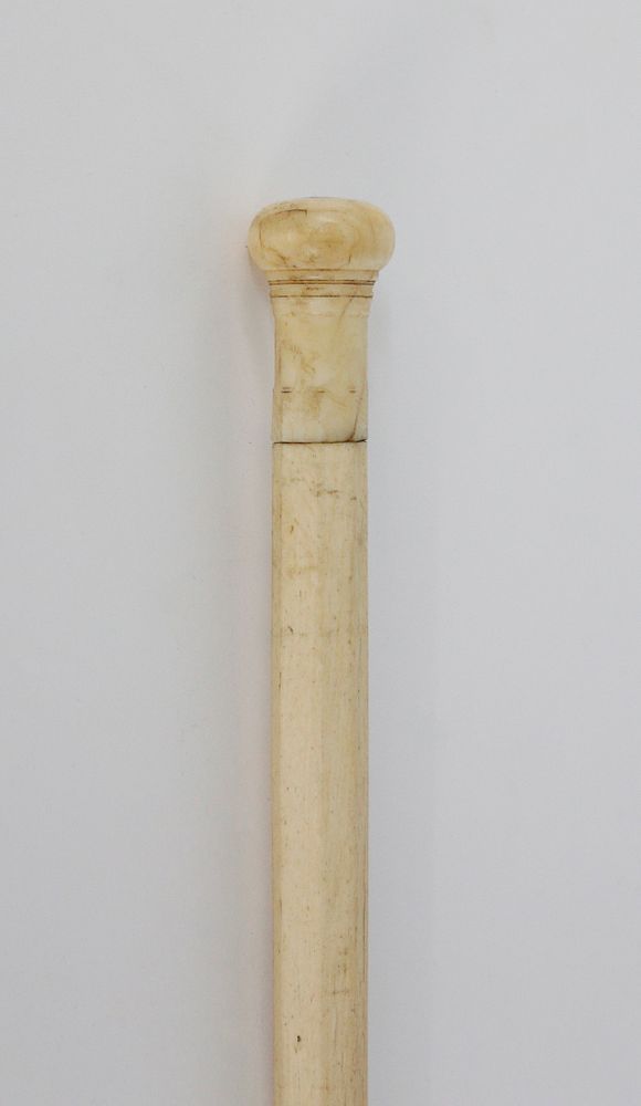 Appraisal: Antique Whale Ivory and Whalebone Walking Stick ca Antique Sailor