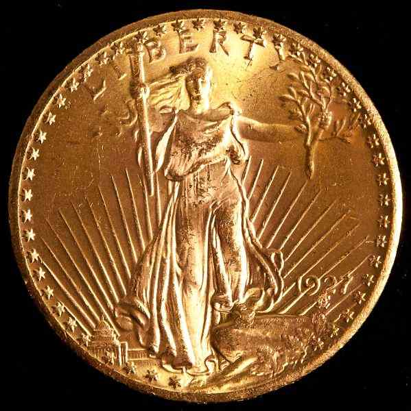 Appraisal: St Gaudens Gold Double Eagle g uncirculated retaining good facial