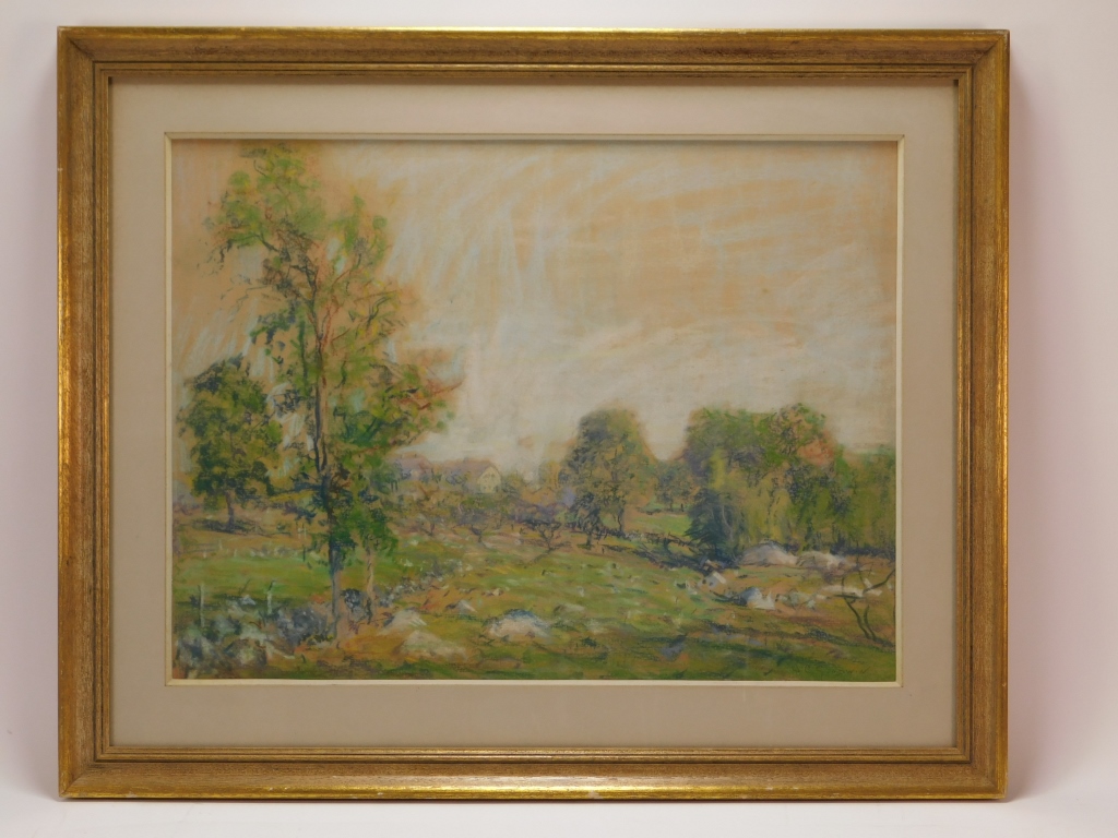 Appraisal: ARTHUR GOODWIN PASTEL LANDSCAPE DRAWING Massachusetts New York - Depicts