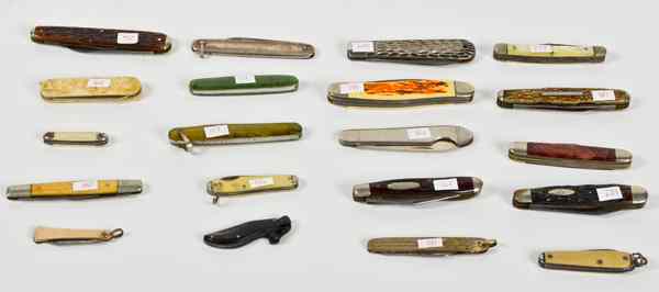 Appraisal: Antique Pocket Knives Lot of Twenty Various manufacturers including Robeson