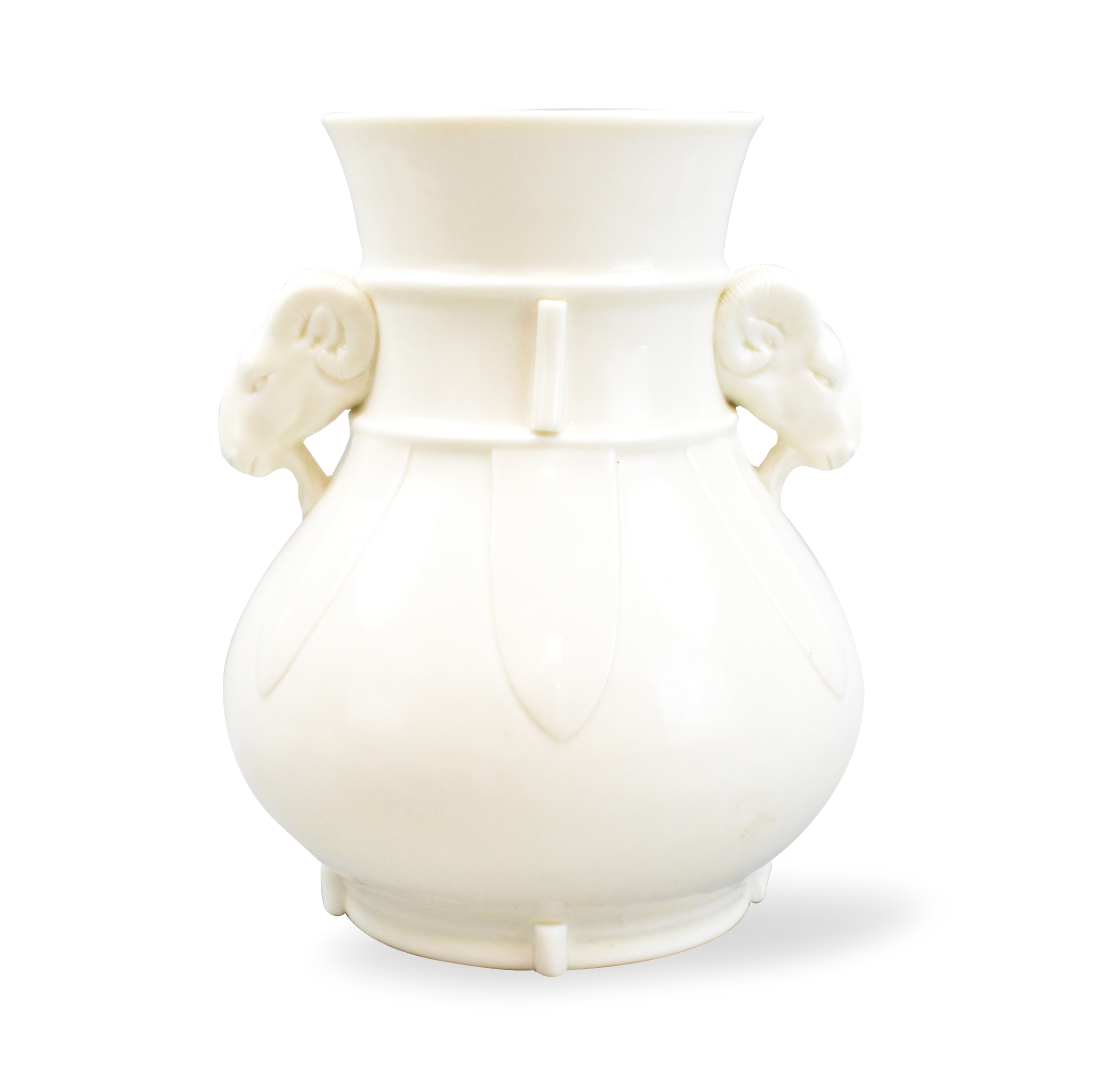 Appraisal: A Chinese blanc de chine Zun vase come with custom