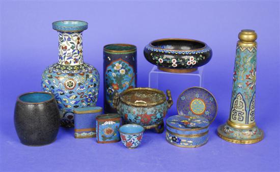 Appraisal: COLLECTION OF CHINESE CLOISSONE including a small vase a bowl