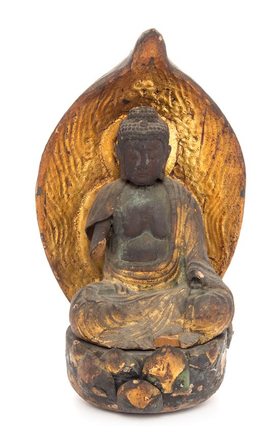 Appraisal: Sale Lot A Japanese Gilt Lacquered Figure of a Seated