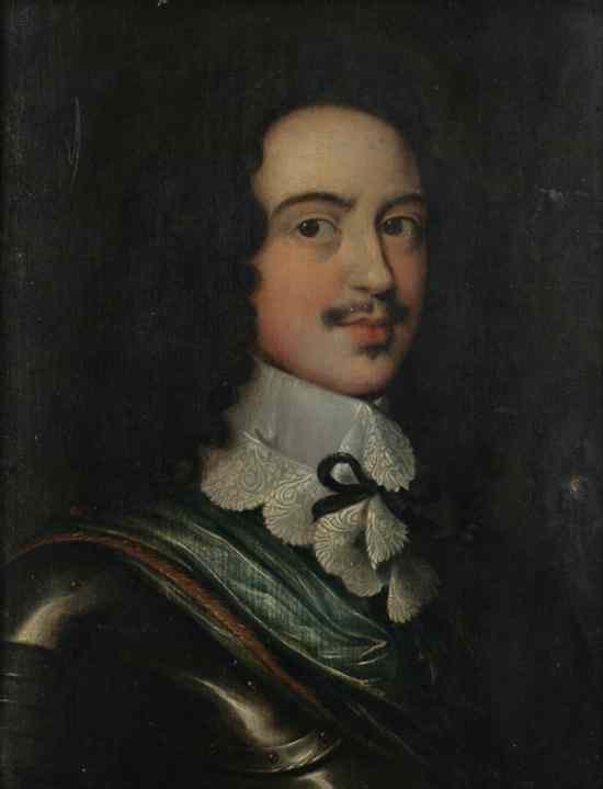 Appraisal: CONTINENTAL SCHOOL th century PORTRAIT OF GENTLEMAN oil on board