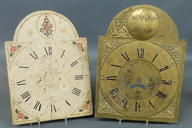 Appraisal: Georgian brass clock face W Mas f on Dune h