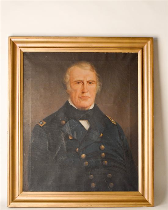 Appraisal: Unknown Artist a th C Portrait of Zachary Taylor an