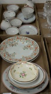 Appraisal: Two box lots of export China bowls plates cups and