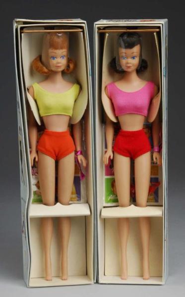 Appraisal: Pair of Midge Dolls Description One titian boxed with wrist