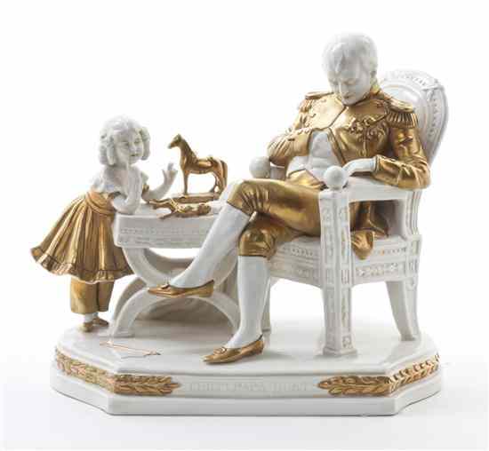 Appraisal: A German Blanc de Chine Parcel Gilt Porcelain Figure Chut